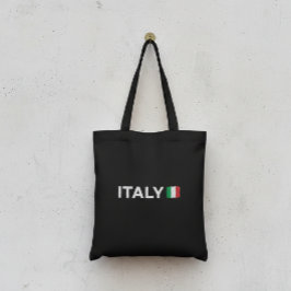 Aesthetic Sustainability Black Tote Bag Italy