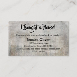 Afastado, Russo "Comprei uma Casa!" Cartão