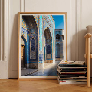 Afeganistão Impressão Mesquita Azul Arte de Parede