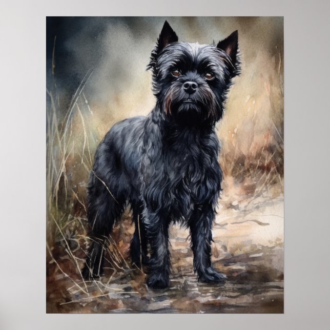 Affenpinscher Dog Art Impressão (Frente)