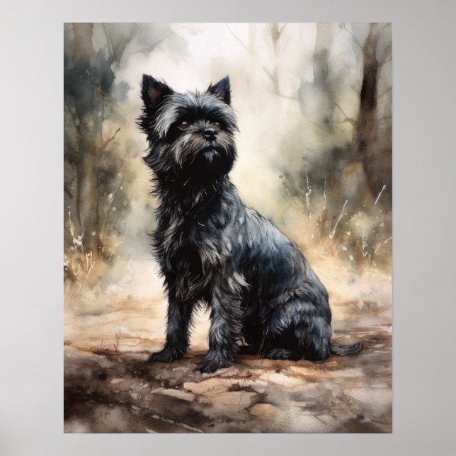 Affenpinscher Dog Art Impressão (Frente)