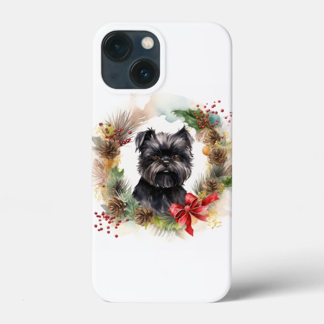 Affenpinscher Festa de Natal (Verso)