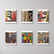 Affiche photo murale ethnique en toile rigide