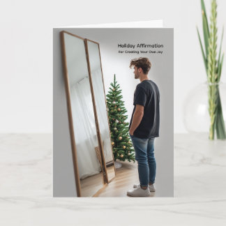 Afirmação de Feriado de gay - Cartão de Natal LGBT