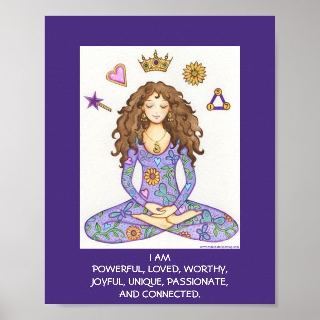 Afirmação "I AM" Impressão 8x10 (Frente)