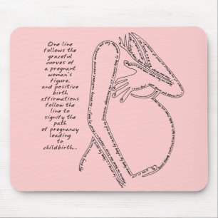 Afirmações cor-de-rosa Mousepad do nascimento