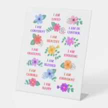 Afirmações Positivas Floral Diário Inspiracional