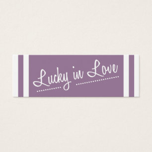 Afortunado no Tag pequeno do amor - Lilac