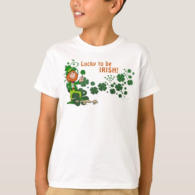 Afortunado para ser camisa dos miúdos do irlandês (Frente)