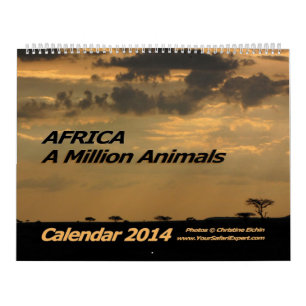 ÁFRICA - calendário 2014 de milhão animais