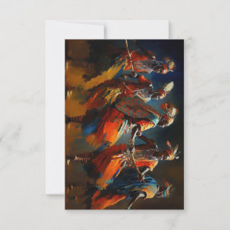 África Dança dos Maasai - Cartões de Agradecimento