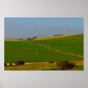 África do Sul Paisagem Rural Canola Fields Poster