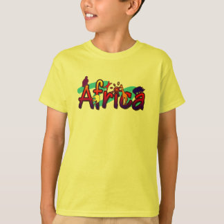 África na moda esfriam & o t-shirt selvagem dos