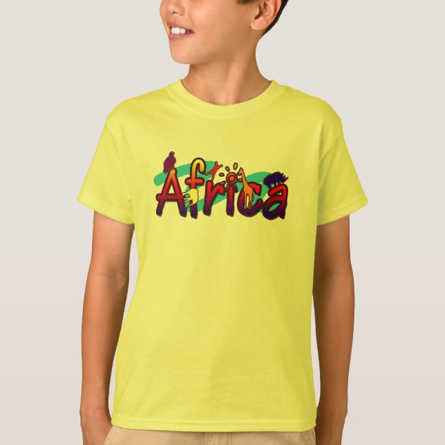 África na moda esfriam & o t-shirt selvagem dos (Frente)