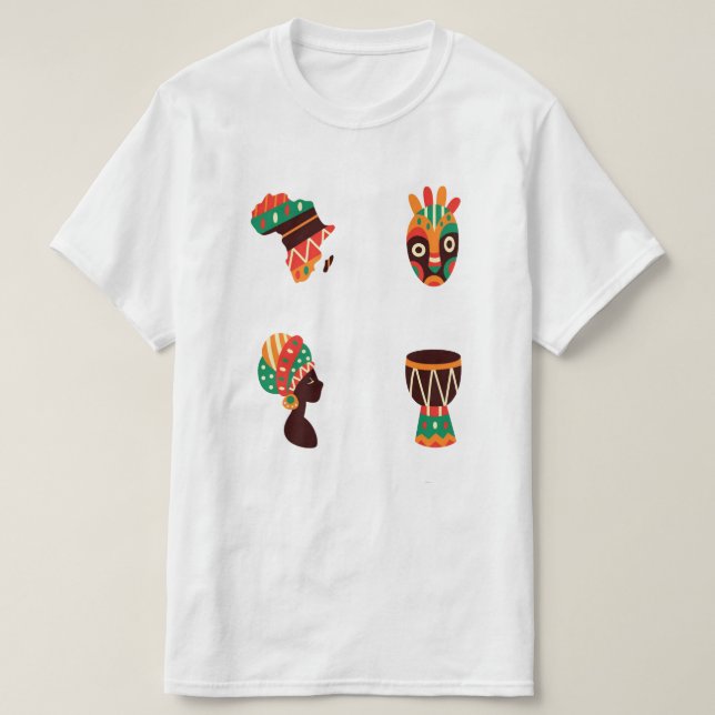 African Art Mens T-Shirt (Frente do Design)