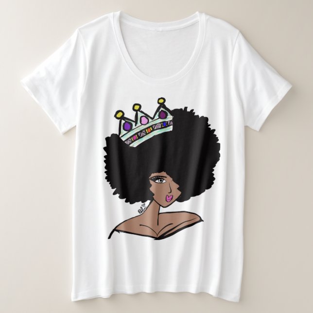 Afro Crown T-Shirt (Frente do Design)