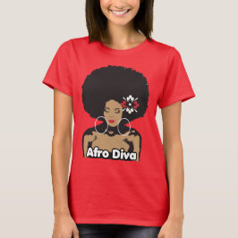 Afro Diva T-shirt Para Mulheres
