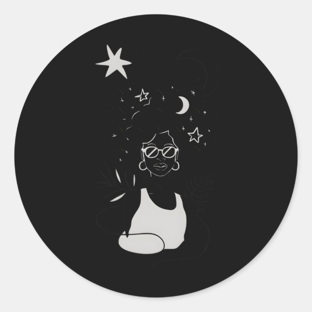 Afro Girl - Adesivo Celestial (Frente)
