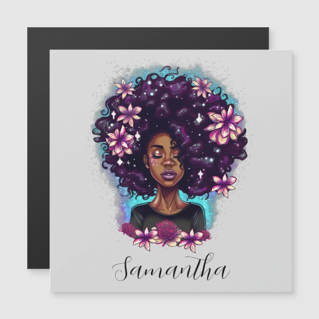 Afro-Mulher Floral (Frente/Verso)