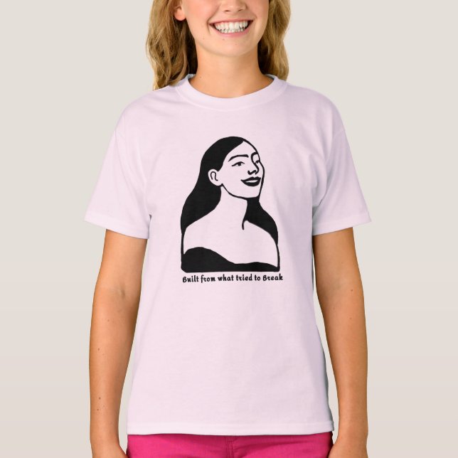 Afro-Mulher Silhouette T-Shirt (Frente)