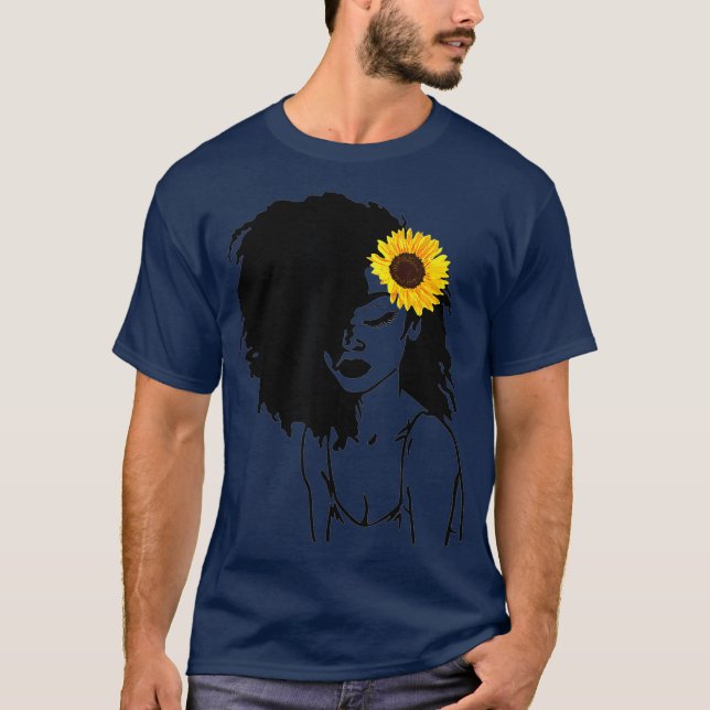 Afro Natural Negro Camisa Tipo Orgulho Africano (Frente)