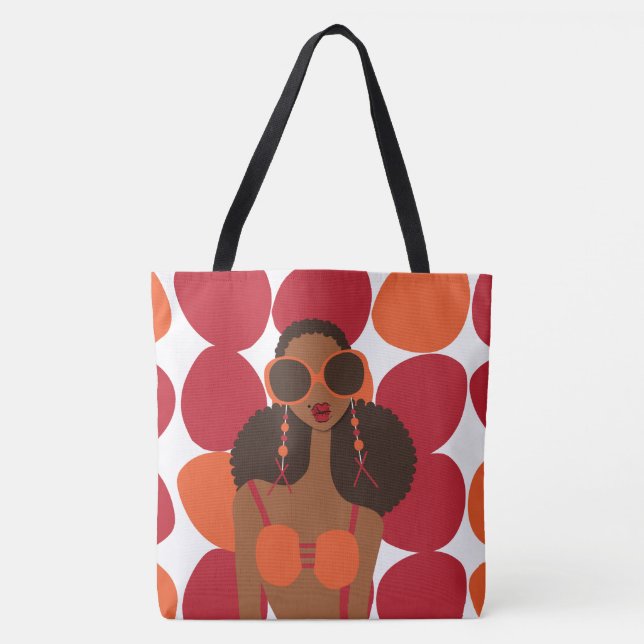 Afro Puffs Shoulder Bolsa (Frente)