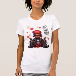 Afro Punk Faz Sua Própria Música Meninas T-Shirt
