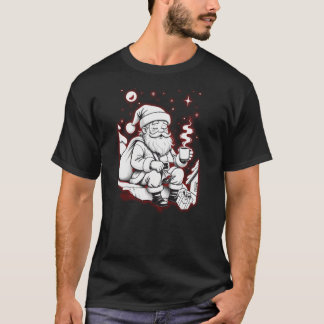 After the Deliveries – Tired Santa Line Ar T-Shirt