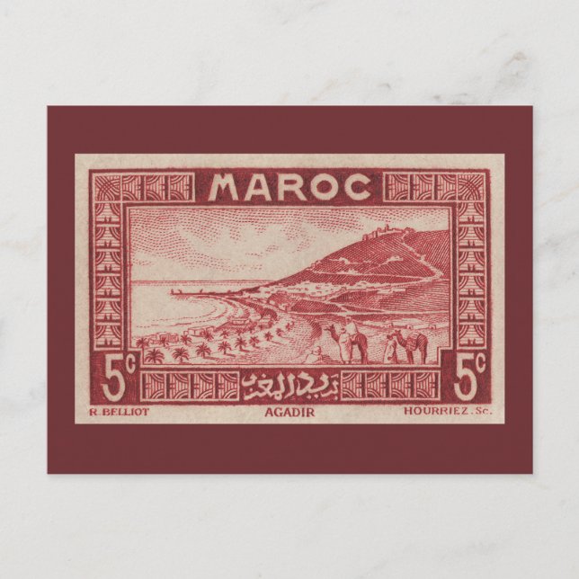 Agadir, Marrocos - Cartão postal (Frente)