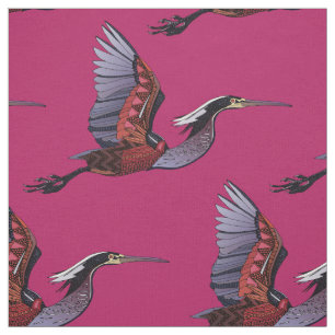 Agami heron cherry tecido