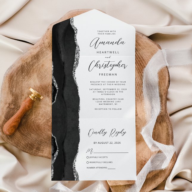 Ágata Casamento Prata Preto (Criador carregado)