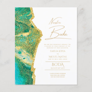 AGATE Dourado ESPANHOL BODA Convites para Casament