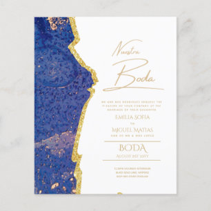 AGATE Dourado ESPANHOL BODA Convites para Casament