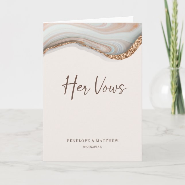 Agate Stone Marble, O Cartão De Vows (Frente)