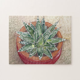 Agave no quebra-cabeça de serra pote