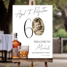 Aged To Perfection Birthday Welcome Sign, Photo