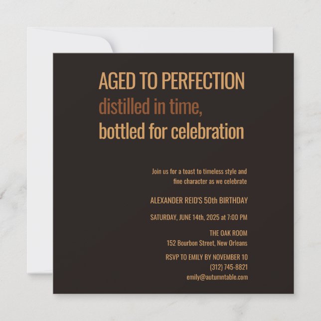 Aged to Perfection | Whisky Birthday (Frente)