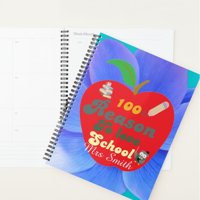 Agenda 100 reason to love school floral 100th day teacher (Criador carregado)
