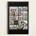 Agenda 13 Monograma de Colagem de Fotos - Cor de Edição<br><div class="desc">Um design com fundo básico. Use até treze fotos quadradas para criar um presente exclusivo e pessoal. Se precisar ajustar as fotos,  clique na ferramenta personalizar para fazer alterações.</div>