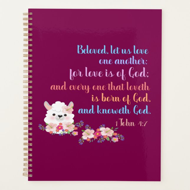 Agenda 1John4:7 Bible Verse (Frente)