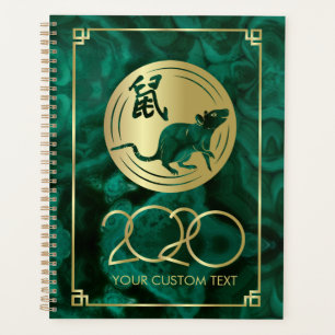 Agenda 2020 Ano do Rato - Malachite e Dourado