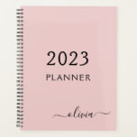 Agenda 2022 Blush Pink Girly Script Monograma Name Modern<br><div class="desc">Monograma Cor-de-Rosa Pintonizante 2022 Adicione O Seu Próprio Script Name 2021 Calendar Wedding Planner. Isto faz o doce e perfeito aniversário de 16 anos,  casamento,  chá de panela,  aniversário,  chá de fraldas ou festa de solteira presente para alguém que ama luxo de luxo e estilos quíticos.</div>