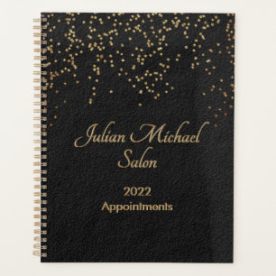 Agenda 2022 Livro de Nomeações Dourado Negro Cabelo Sal