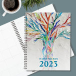 Agenda 2023 Personalizado<br><div class="desc">Este Planeador exclusivo é decorado com uma árvore de mosaico de cor brilhante sobre um fundo de cinza pálida. Personalize-o com seu nome e ano. Para editar ainda mais, use a Ferramenta Design para alterar a fonte, o tamanho da fonte ou a cor. Porque nós criamos a nossa trabalho de...</div>