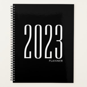 Agenda 2023 Preto Semanal Mensal Não Datado