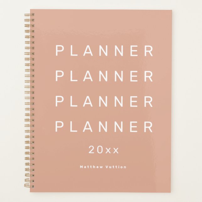 Agenda 2024 Trendy Modern Rosa claro Semanal (Frente)