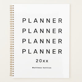 Agenda 2024 Trendy Modern White Weekly Datada
