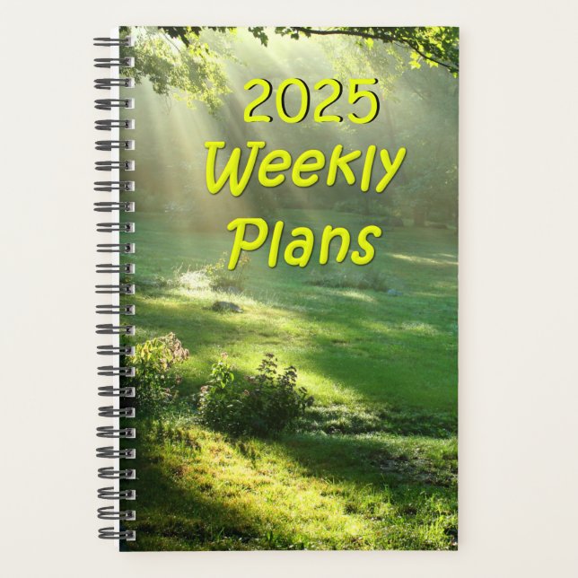 Agenda 2025 Planos Semanais Simples de Design de Luz do C (Frente)
