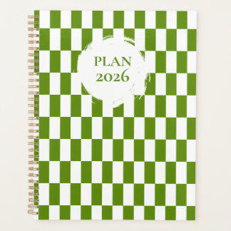 Agenda 2026 Green and White Checkered Spiral