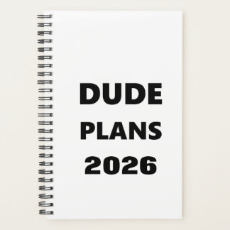 Agenda 2026 Planner For Men Dude Plans Black Font White